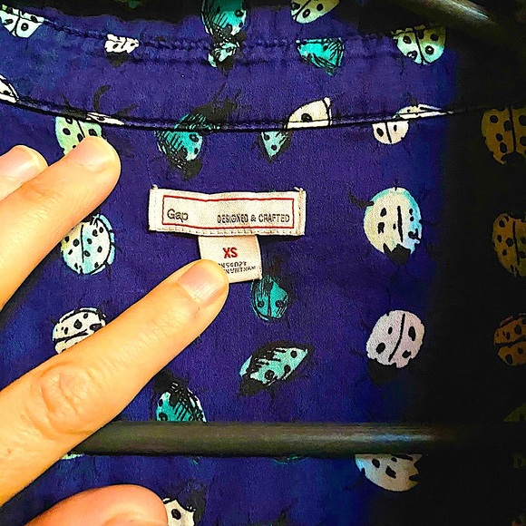 Gap Shirt Dress with Cute Bug Beetle Pattern - Picture 4 of 6